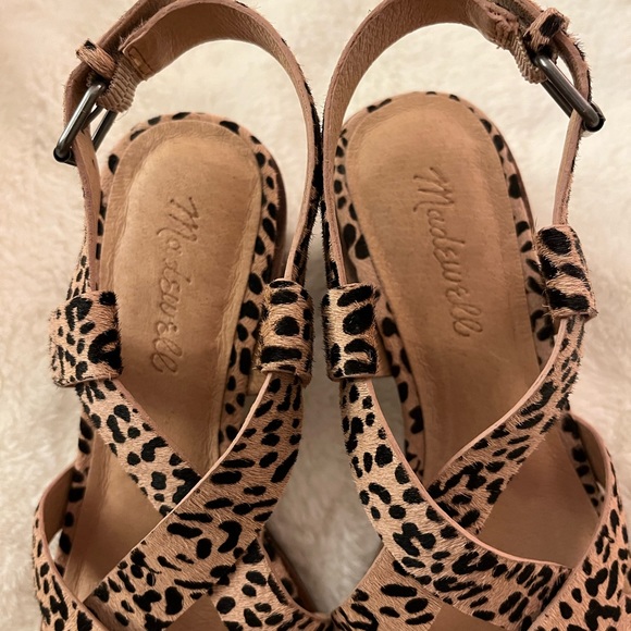 NWB Madewell Leopard Print Sandals - Picture 4 of 7